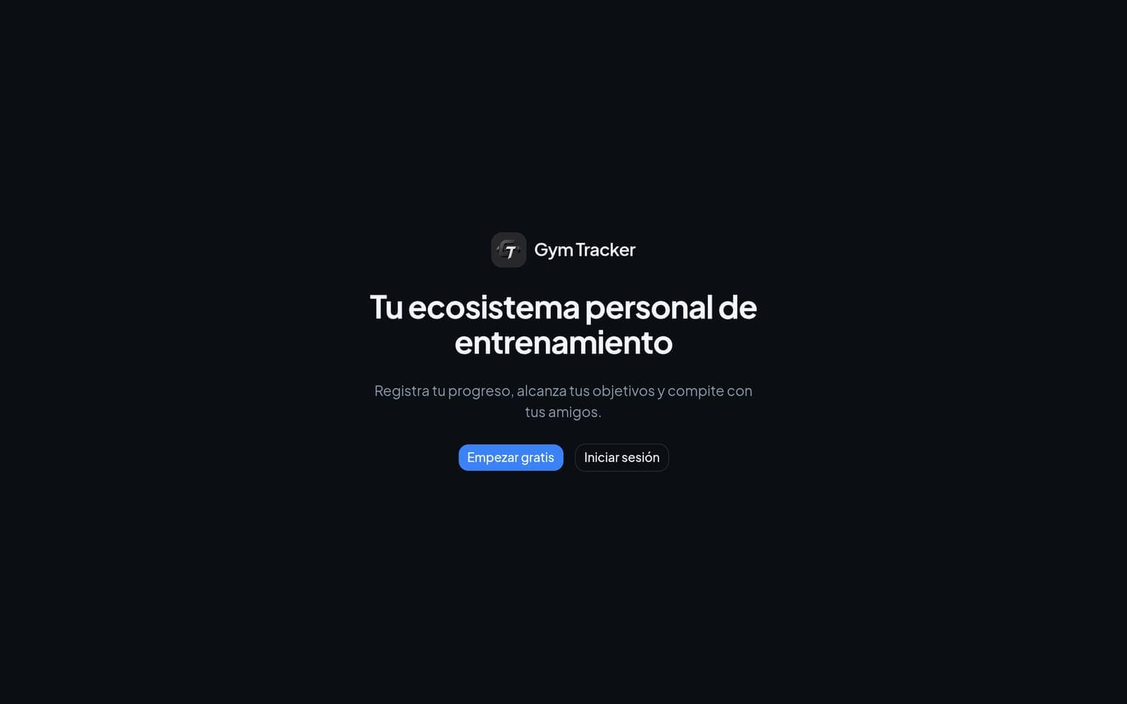 Captura de Gym Tracker